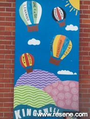 Tisbury School mural-values and expectations