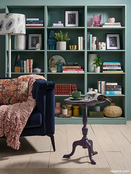 A modern and fresh interior - jewel coloured furniture