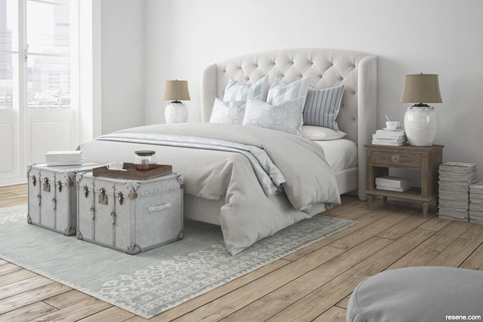 A classic white bedroom design