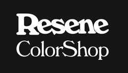 Resene ColorShop logo - white on black