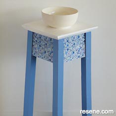Display stand for crafts made from stool