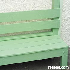 Paint a wooden bench
