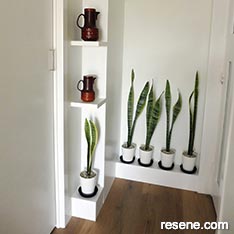 Paint an indoor display stand