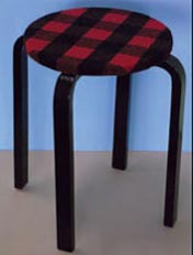 Recover and paint a stool