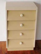 Paint a two tone set of drawers