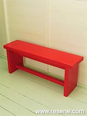 Build and paint a red bench