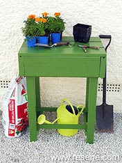 Paint an outside work bench