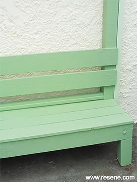 Paint a garden bench