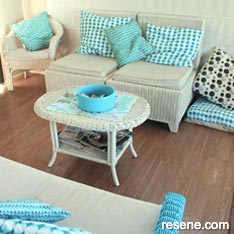 Transform  cane furniture with paint and colour