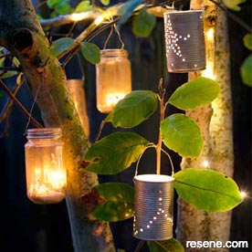 Light up a path with handmade lanterns
