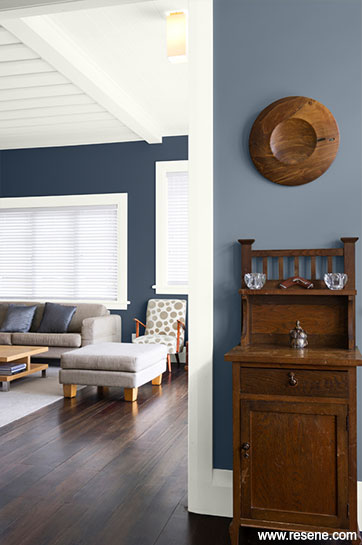 Deep blues are the new black, or in interior terms, the new dark grey-brown. 