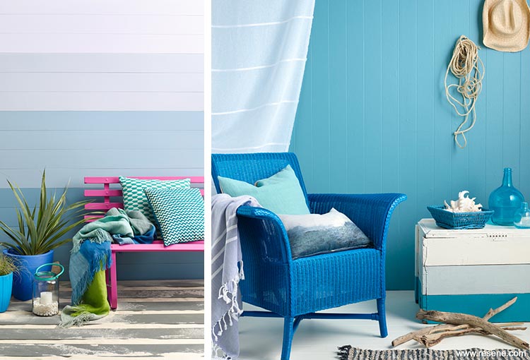 Get the beach look inside and out.