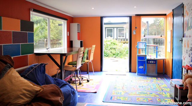 Playroom vibrant with Resene Paints
