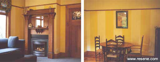 A dining room transformed with the aid of Resene paint