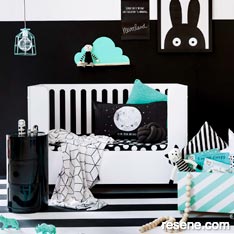 Monochrome is so hot right now for children's rooms