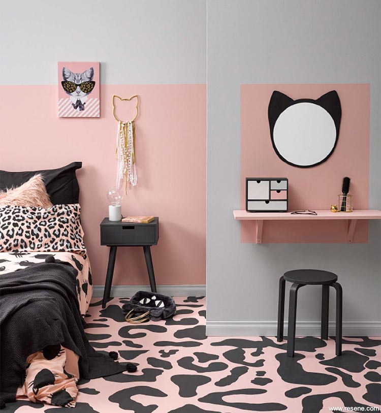 A kitty inspired kid's bedroom