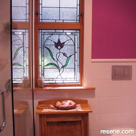 Pink bungalow bathroom