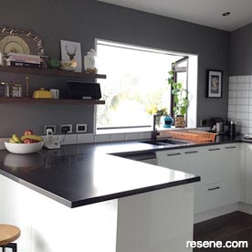 Deep grey kitchen