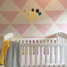 Child's bedroom - painted triangels