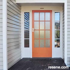 Orange front door
