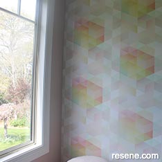 Colourful feature wall