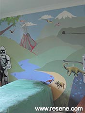 Kids bedroom - painted mural