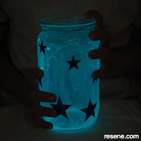 Glow in the dark jar lantern