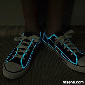 Glow in the dark shoes