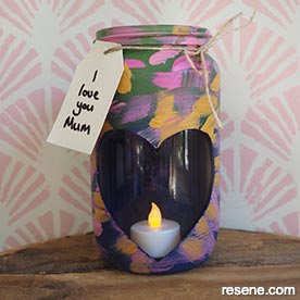 Mother's Day candle jar