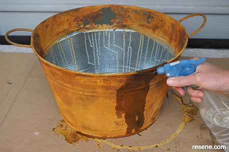 Step 6 - Rusty tub planter