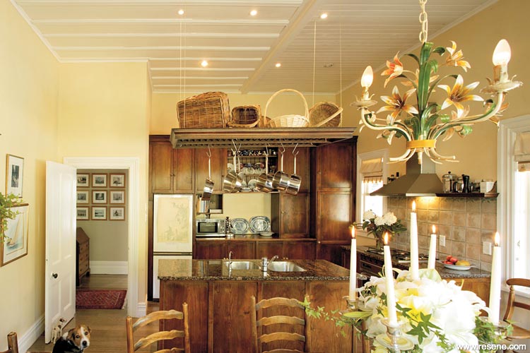 An elegant kitchen for a villa