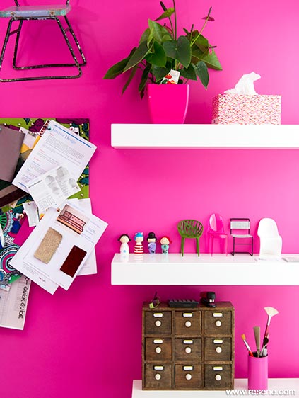 Hot pink office
