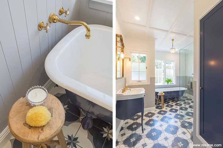 Bath fittings and tiles, bathroom colours