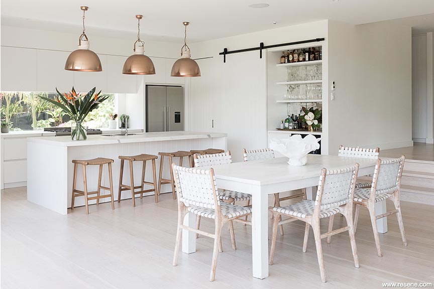 Warm and welcoming white kitchen