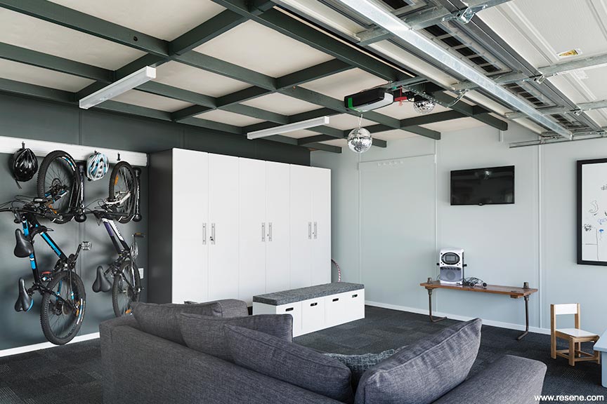 Garage lounge space