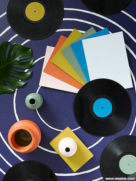 A groovey colour palette for a music room