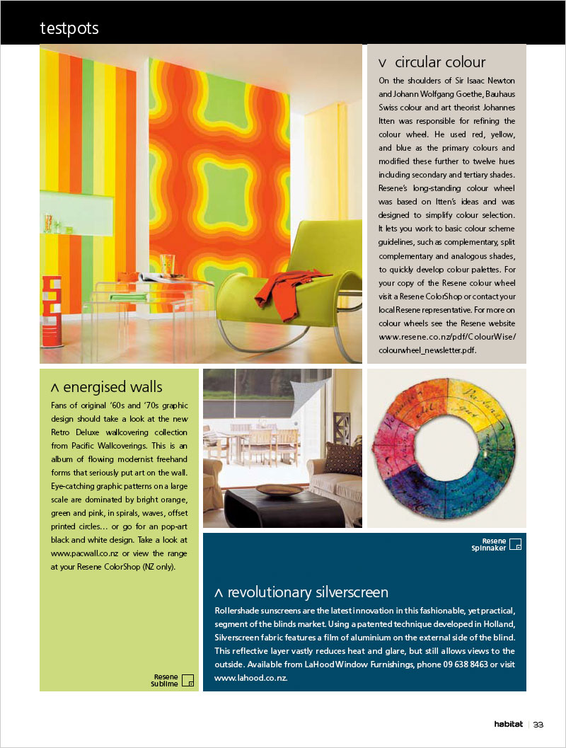 Colour information and ideas and new products from Resene Paints
