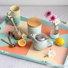 Painted breakfast tray