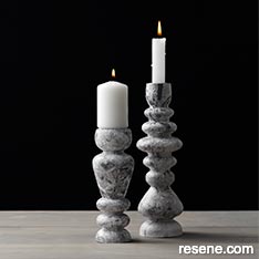 How to marble a candle stick