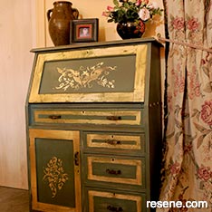French-inspired paint effect desk