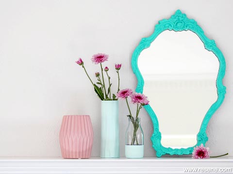 Upcycle an old mirror with a new coat of paint