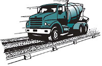 make sure you work from the top of the drive to the road with concrete delivery trucks