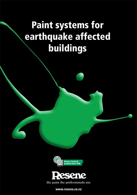 Resene paint Systems for earthquake damaged buildings