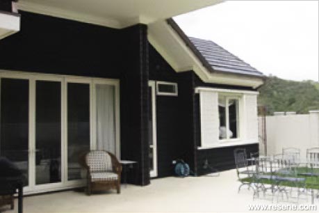 Black and white home exterior