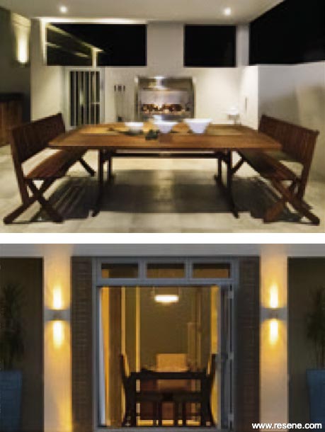 Indoor and outdoor dining rooms
