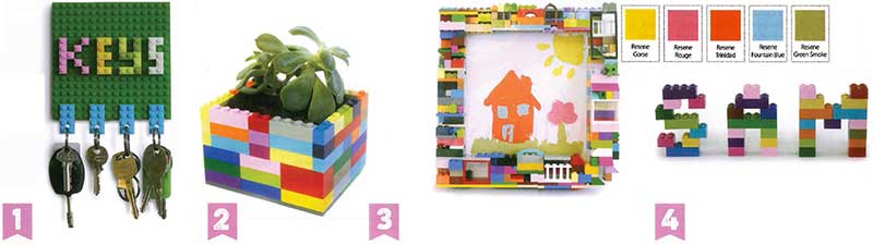 Create these projects for your home using LEGO and Resene Paint