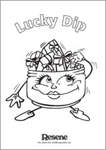 Lucky dip colouring in page