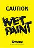 Wet paint signs - black/yellow