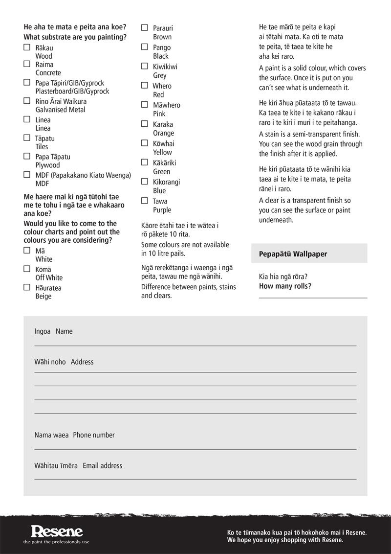 Customer help list (Maori) Rarangi awhina kiritaki - page 2