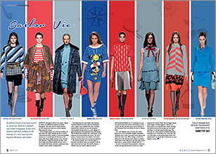 Sailor inspired silhouettes and colours